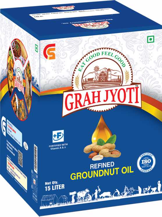 GRAH JYOTI REFINED GROUNDNUT OIL TIN 15 LITRE PACK